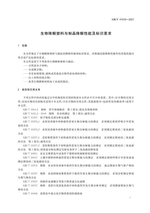 歸口于全國生物基材料及降解制品標準化技術委員會
